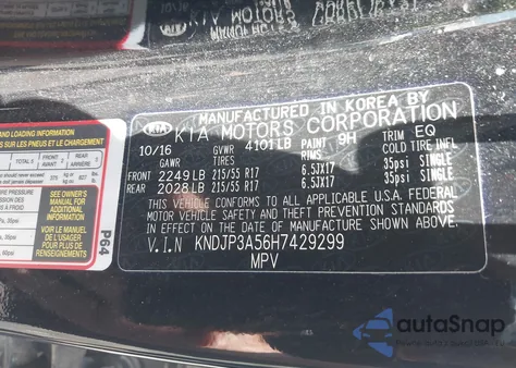 2017 Kia Soul + z USA, uszkodzony, nr VIN KNDJP3A56H7429299